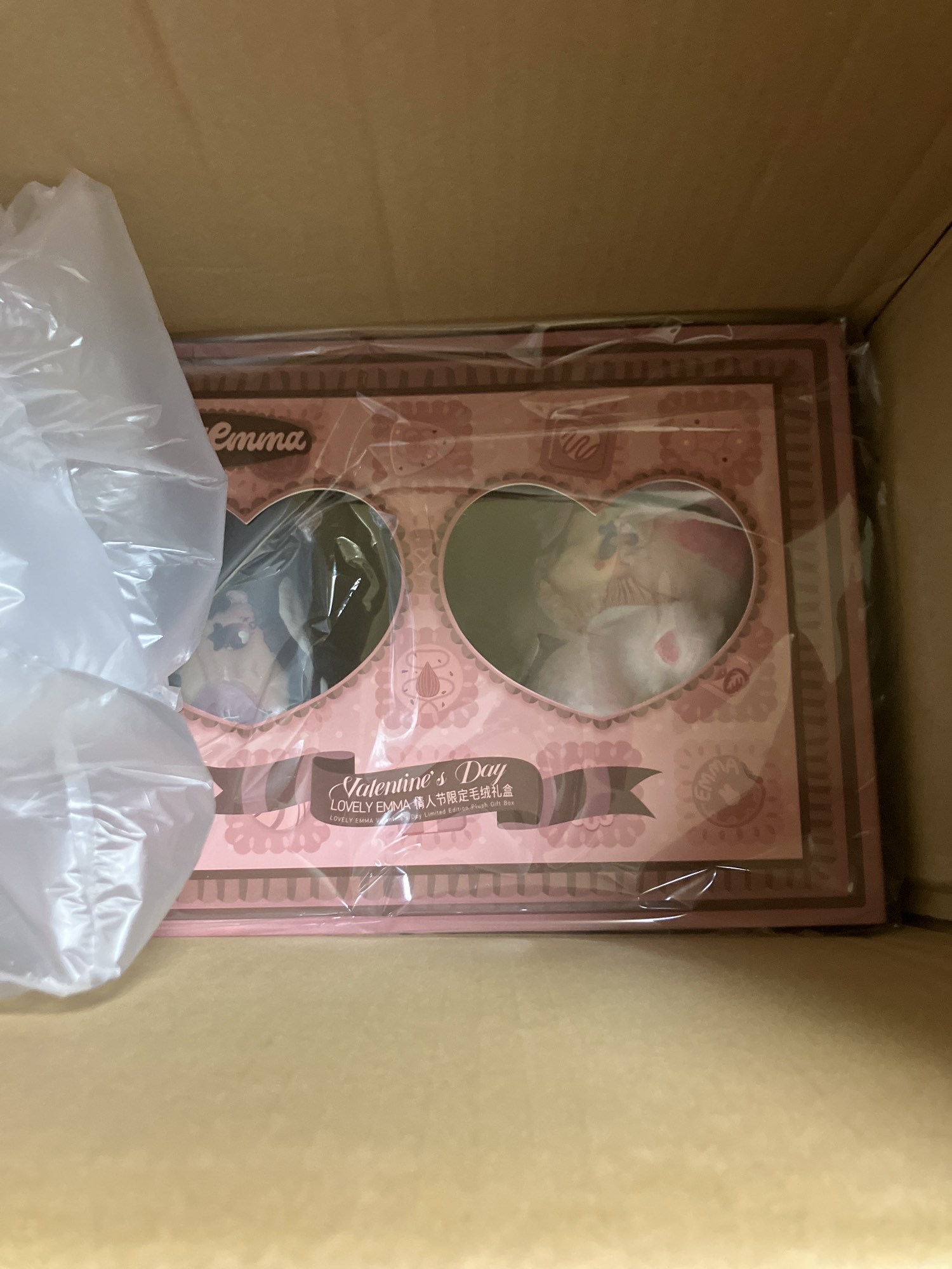 LUCKY EMMA】ぬいぐるみ・バレンタイン限定・フェイスマスコット